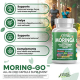Clean Nutraceuticals primeros planos de moringa, cúrcuma y jengibre frescos