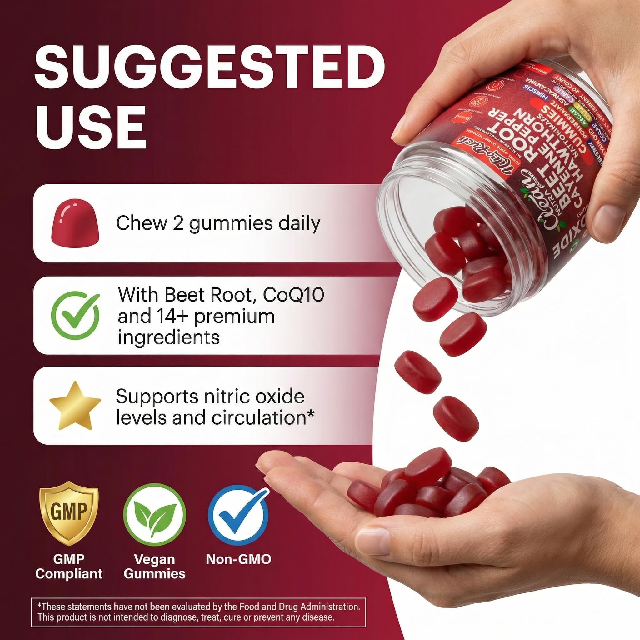 Clean Nutraceuticals comparación de tamaño del frasco junto a monedas