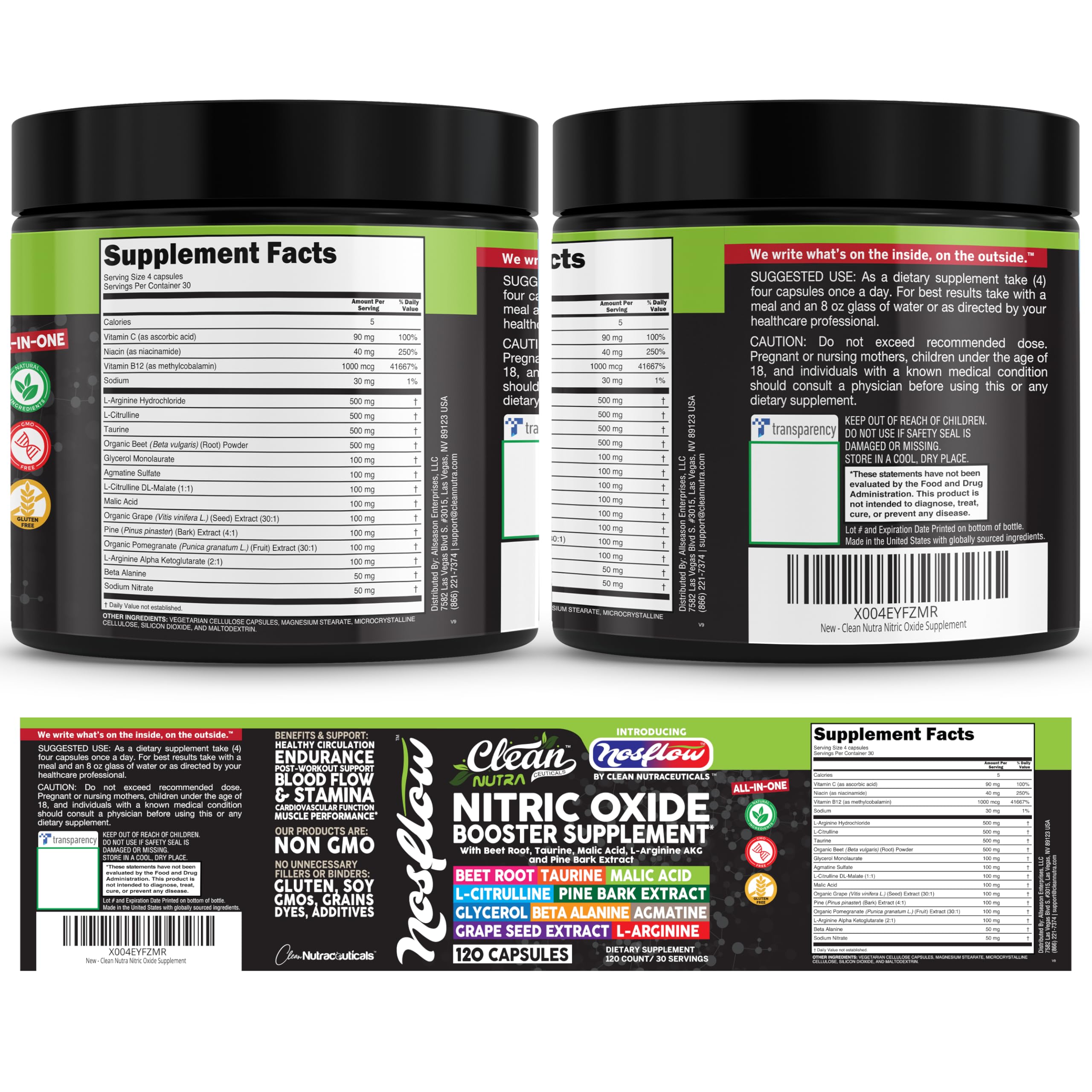 Clean Nutraceuticals NosFlow en vaso con agua indica hidratación y uso pre-entreno