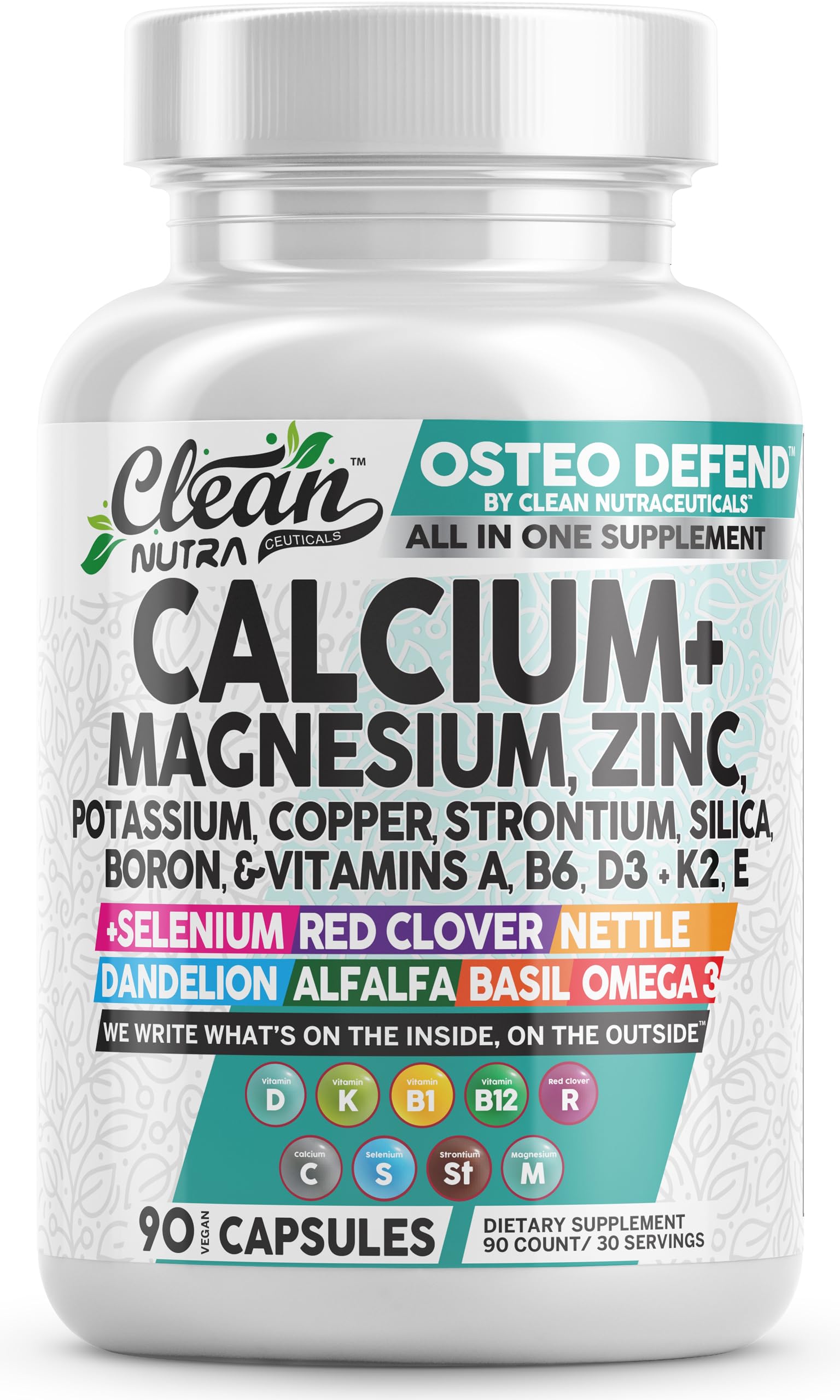 Clean Nutraceuticals frasco frontal mostrando nombre y diseño claro