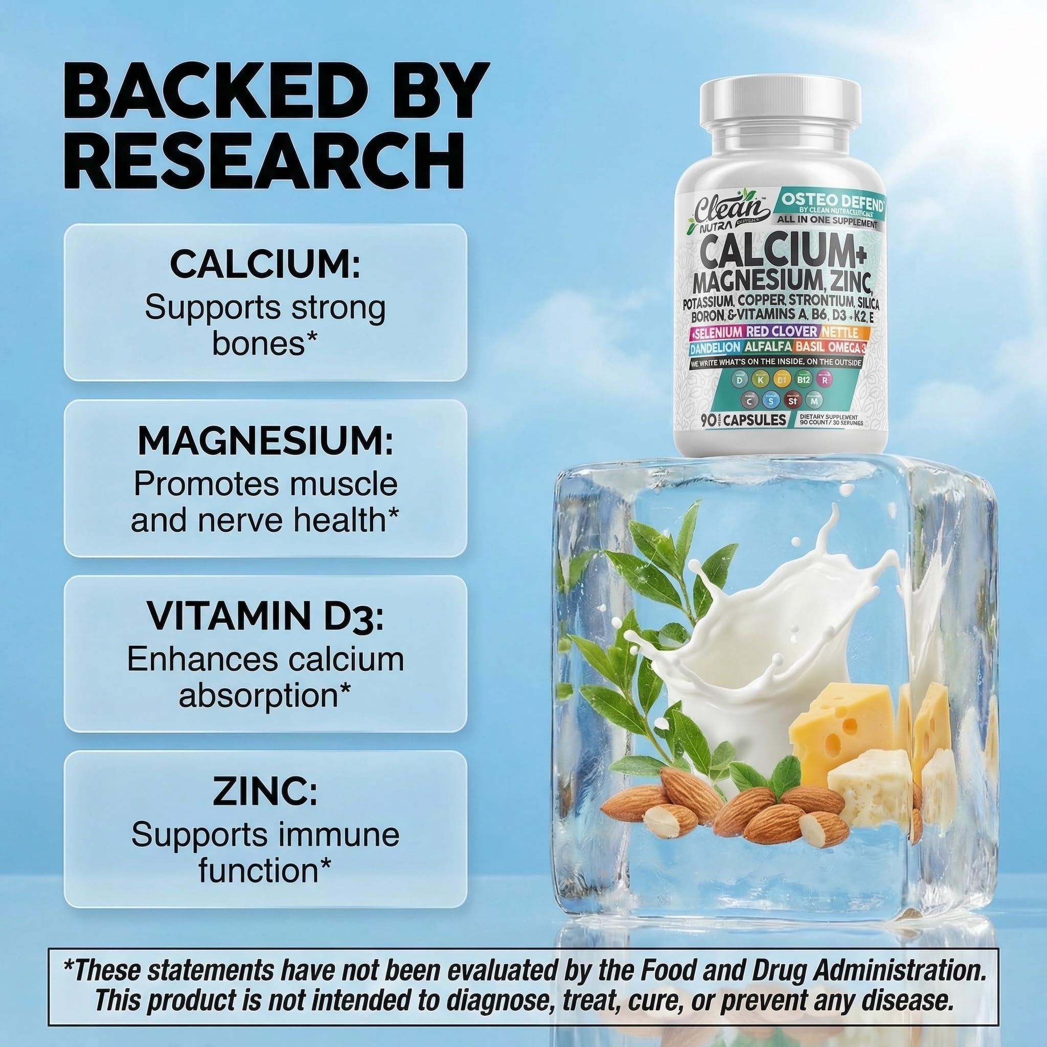 Clean Nutraceuticals textura de las tabletas para ver acabado y tamaño
