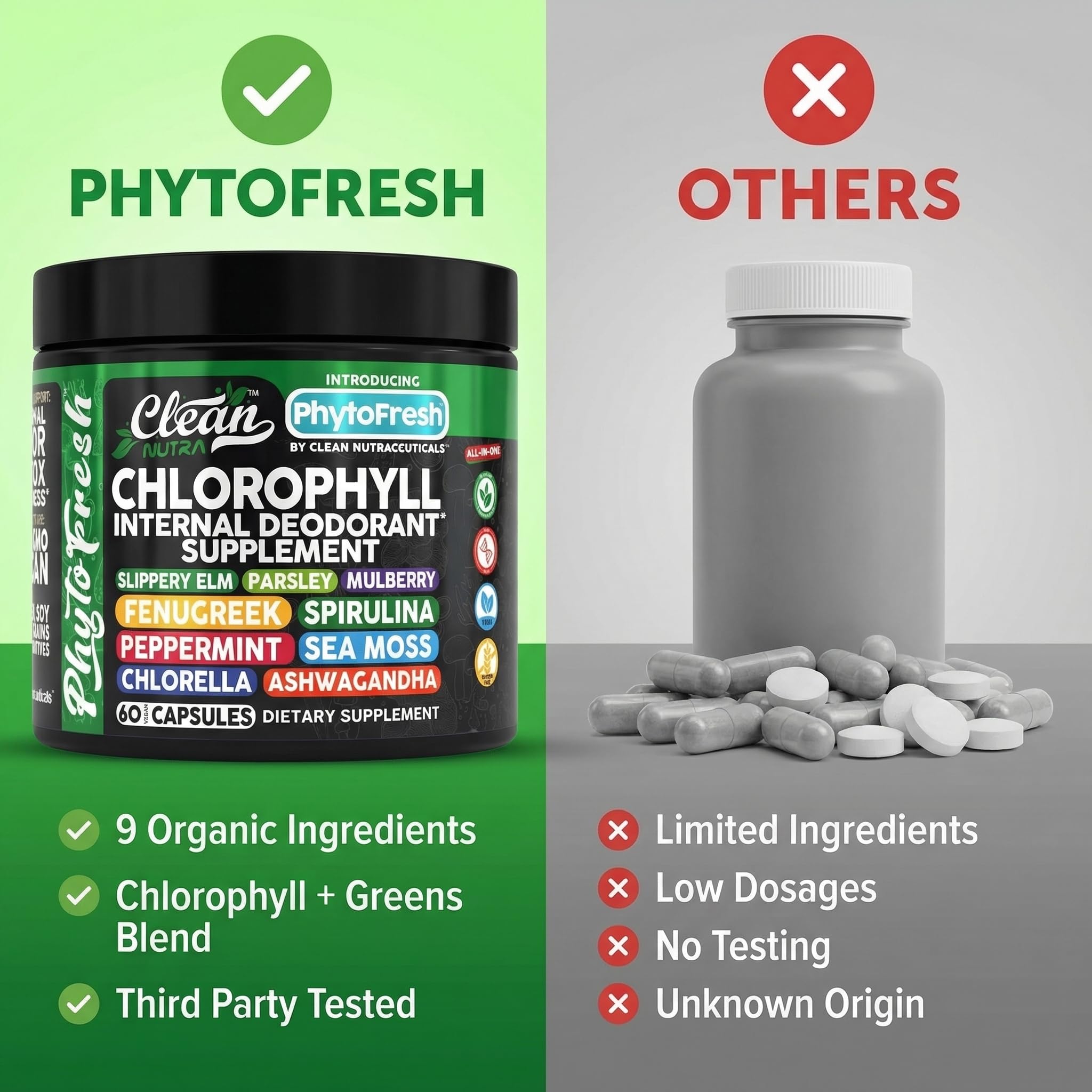 Clean Nutraceuticals polvo de algas en primer plano para nutrientes