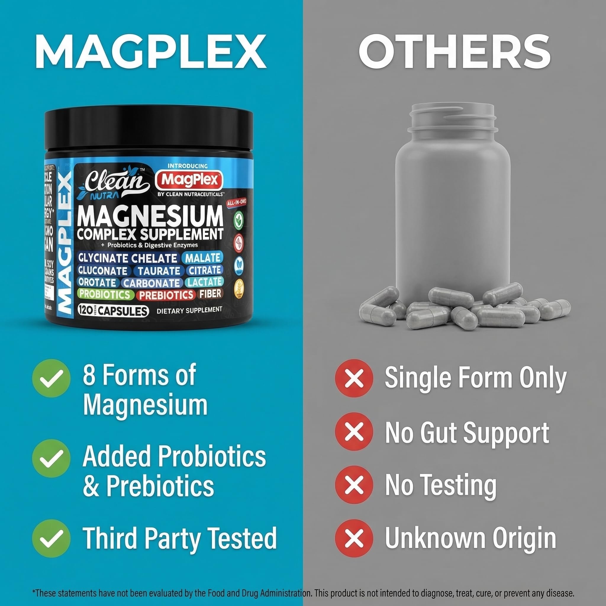 Clean Nutraceuticals polvo de magnesio en acercamiento que muestra textura fina