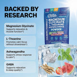 Clean Nutraceuticals vaso con bebida preparada para relajación y recuperación