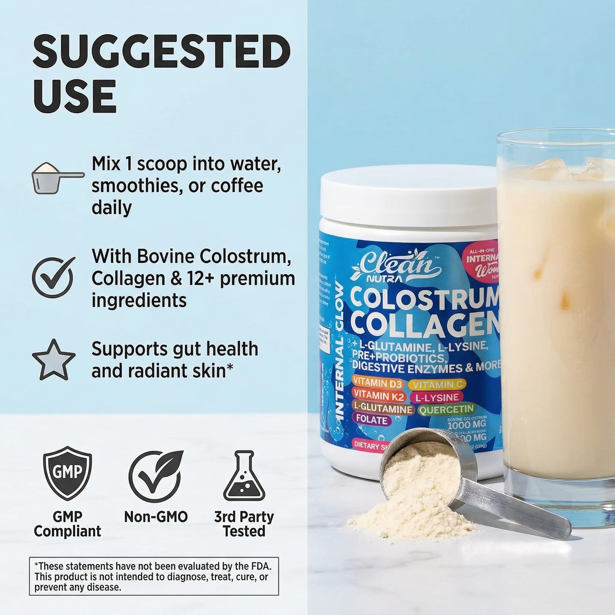 Clean Nutraceuticals polvo espolvoreado sobre yogur para recetas rápidas