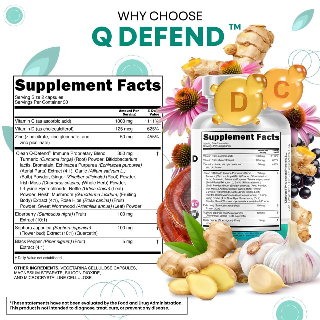 Clean Nutraceuticals etiqueta nutricional legible con información de vitaminas y zinc