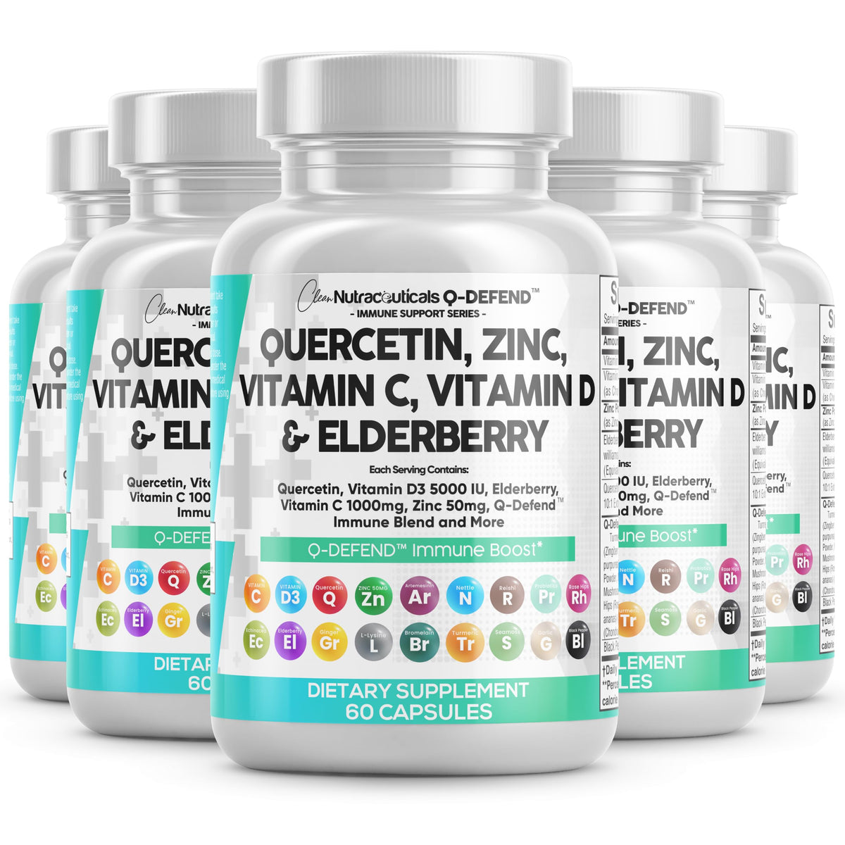 Clean Nutraceuticals frasco frontal mostrando marca y diseño claro