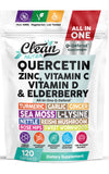 Clean Nutraceuticals frasco frontal mostrando 120 cápsulas y conveniencia