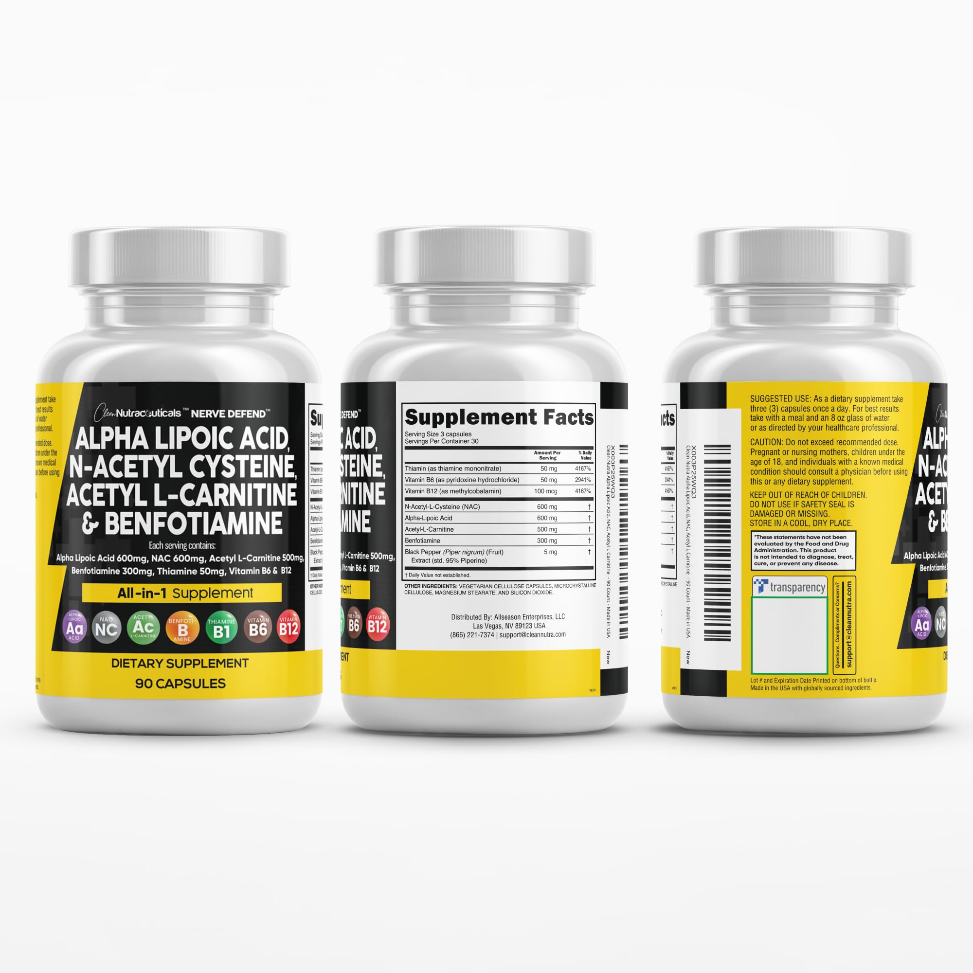 Clean Nutraceuticals sello made in USA que comunica fabricación confiable