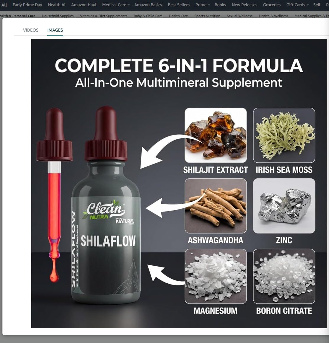 Clean Nutraceuticals botella junto a regla para mostrar tamaño 60 mL y escala