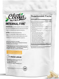 Clean Nutraceuticals frasco junto a una regla para mostrar el tamaño y cantidad de 120 cápsulas