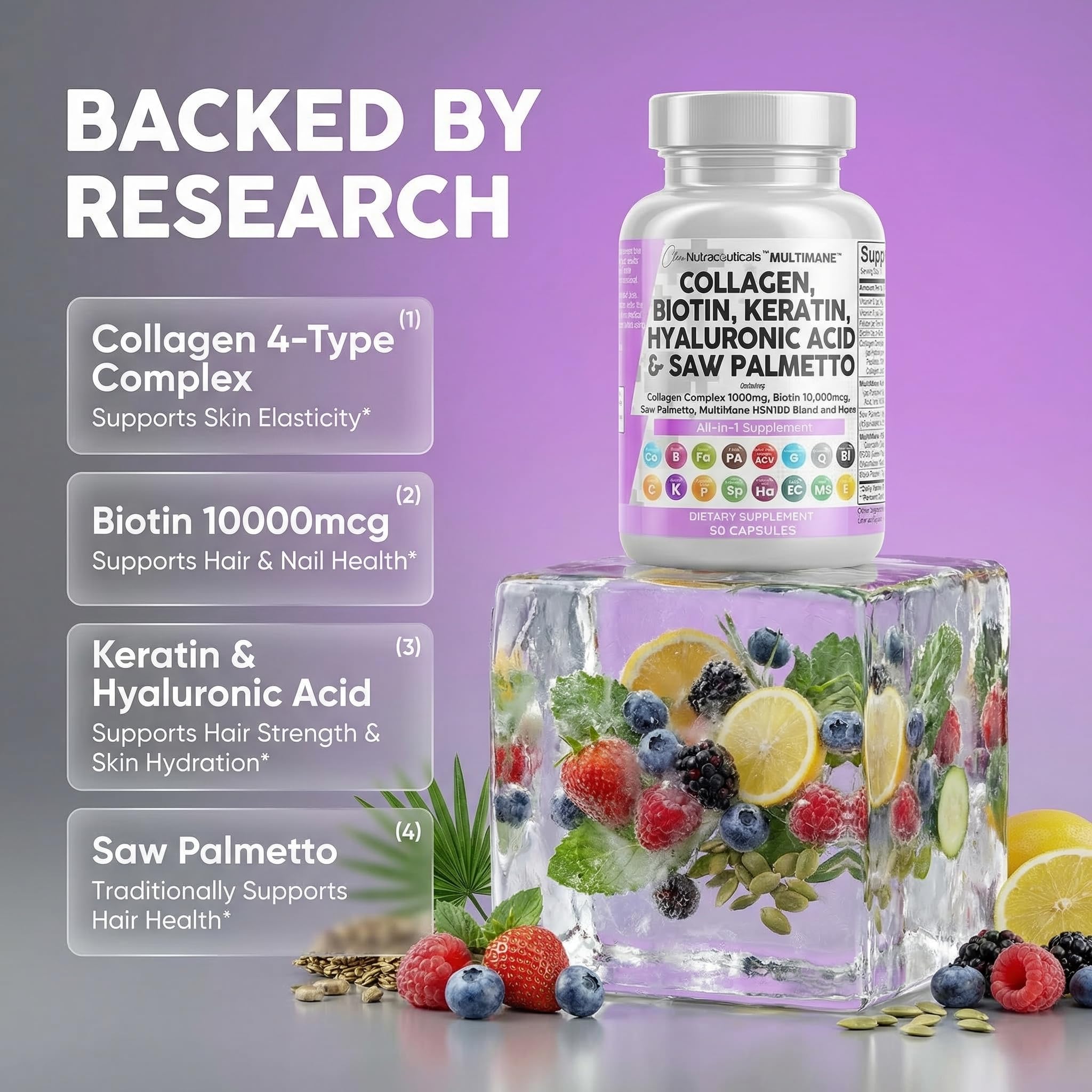 Clean Nutraceuticals polvo de colágeno y ingredientes para textura y pureza