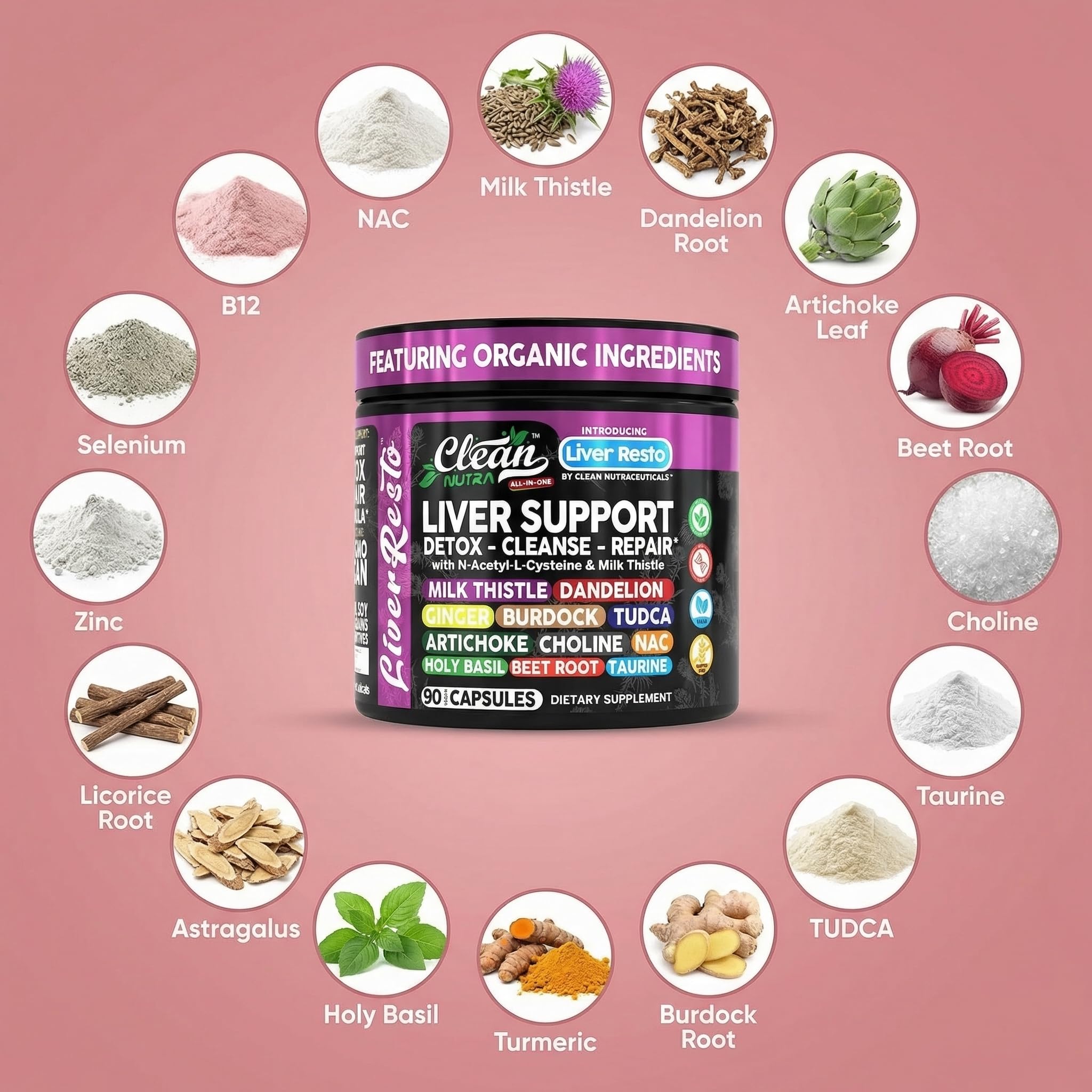 Clean Nutraceuticals vista cercana de polvo interno mostrando textura