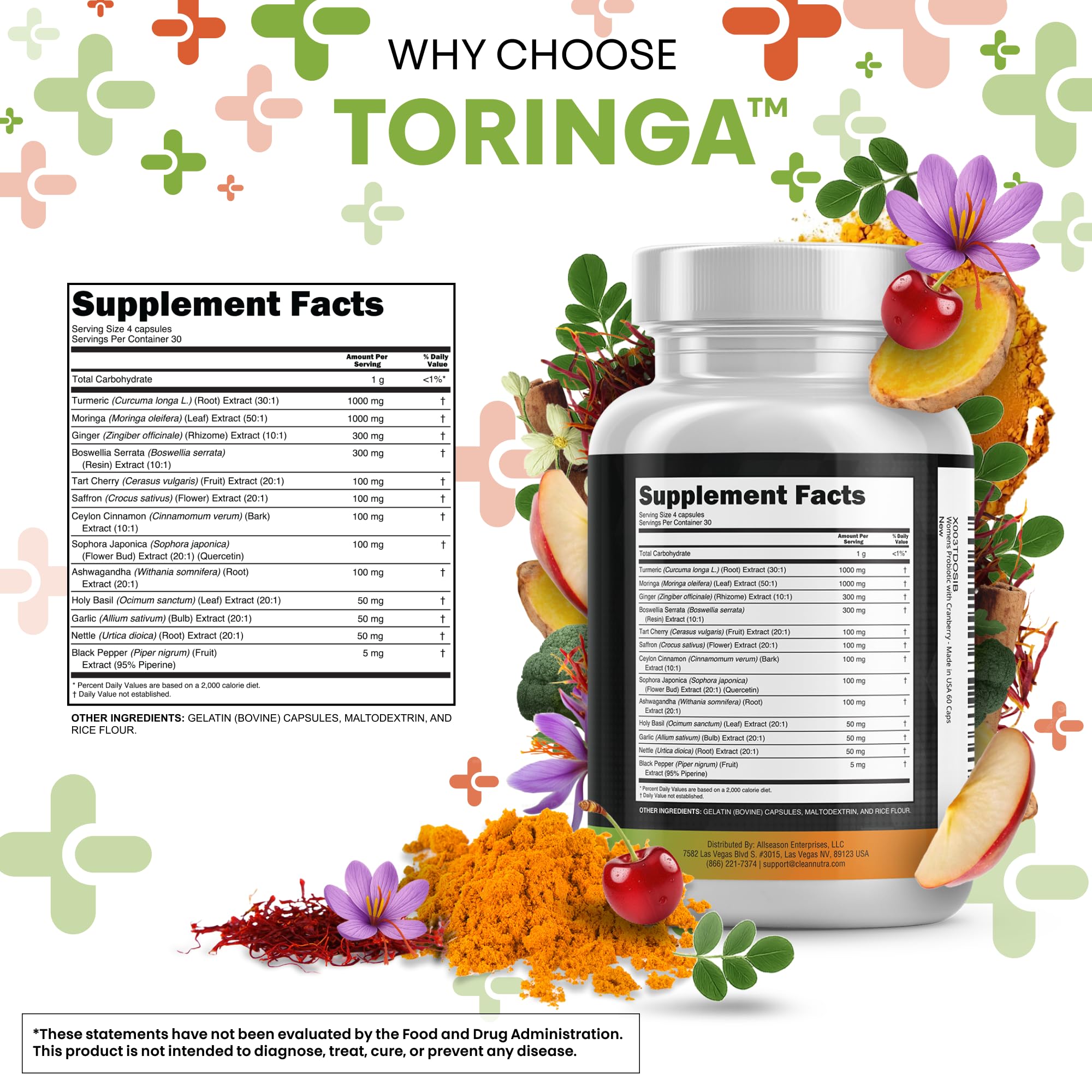 Clean Nutraceuticals frasco sobre mesa junto a un vaso para uso diario conveniente