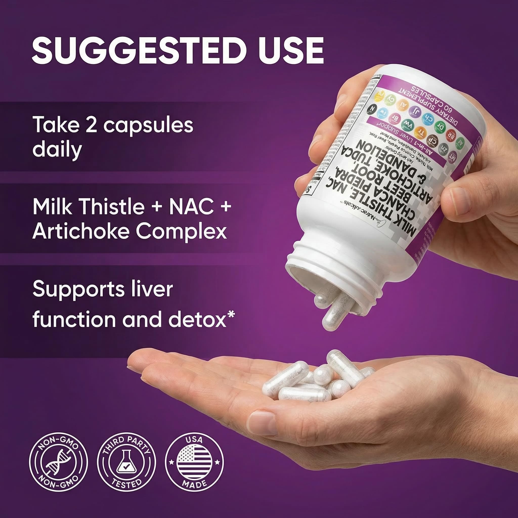Clean Nutraceuticals cápsulas junto a vaso de agua para ilustrar toma diaria