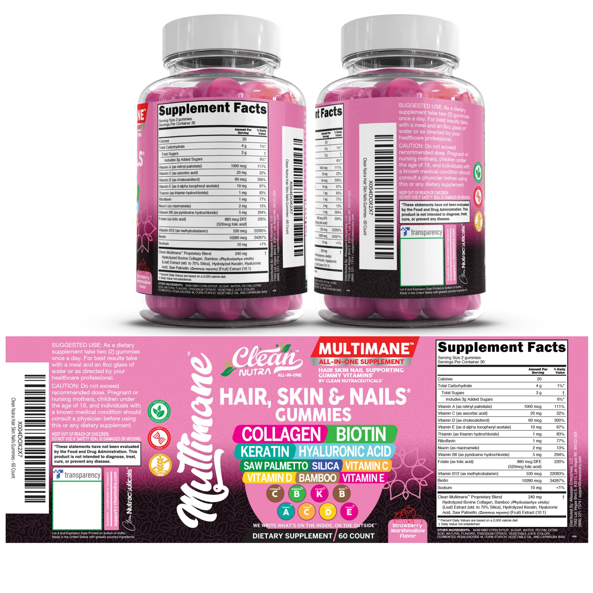 Clean Nutraceuticals gominolas junto a desayuno para toma diaria