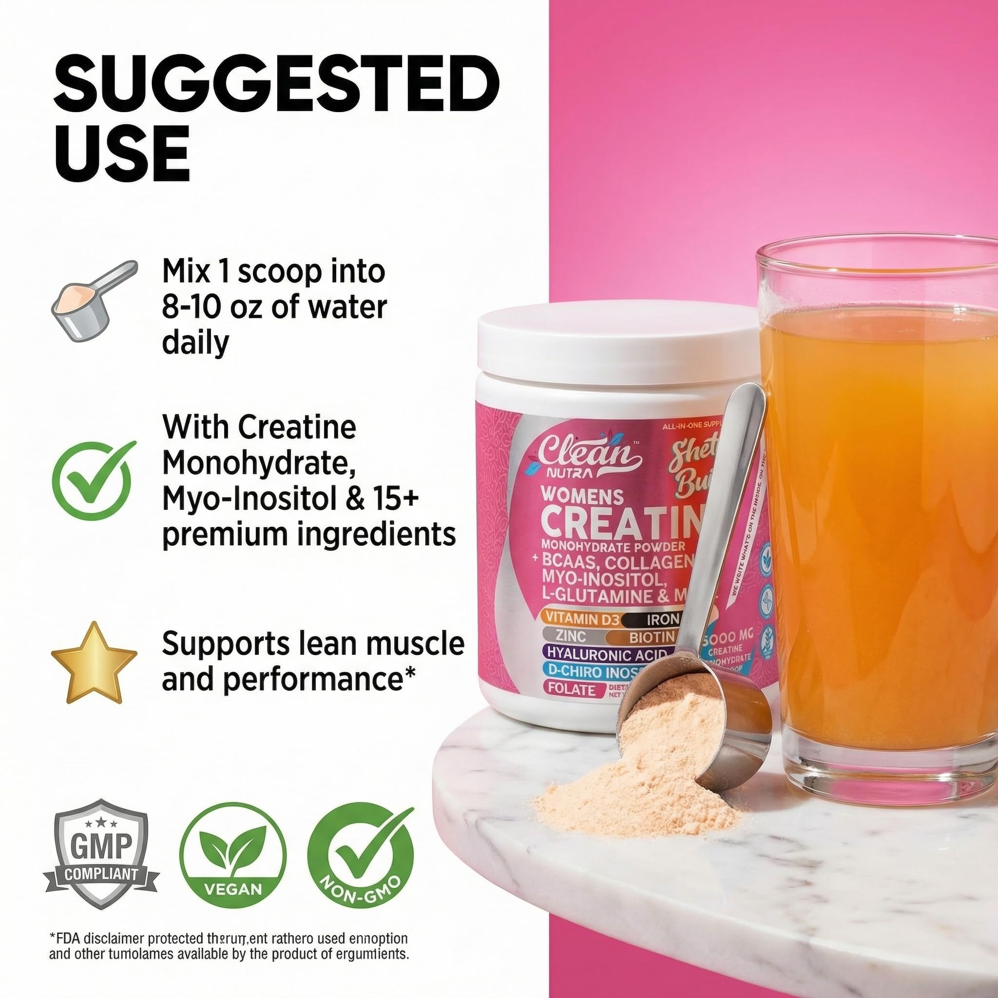 Clean Nutraceuticals mujer tomando suplemento antes de entrenar