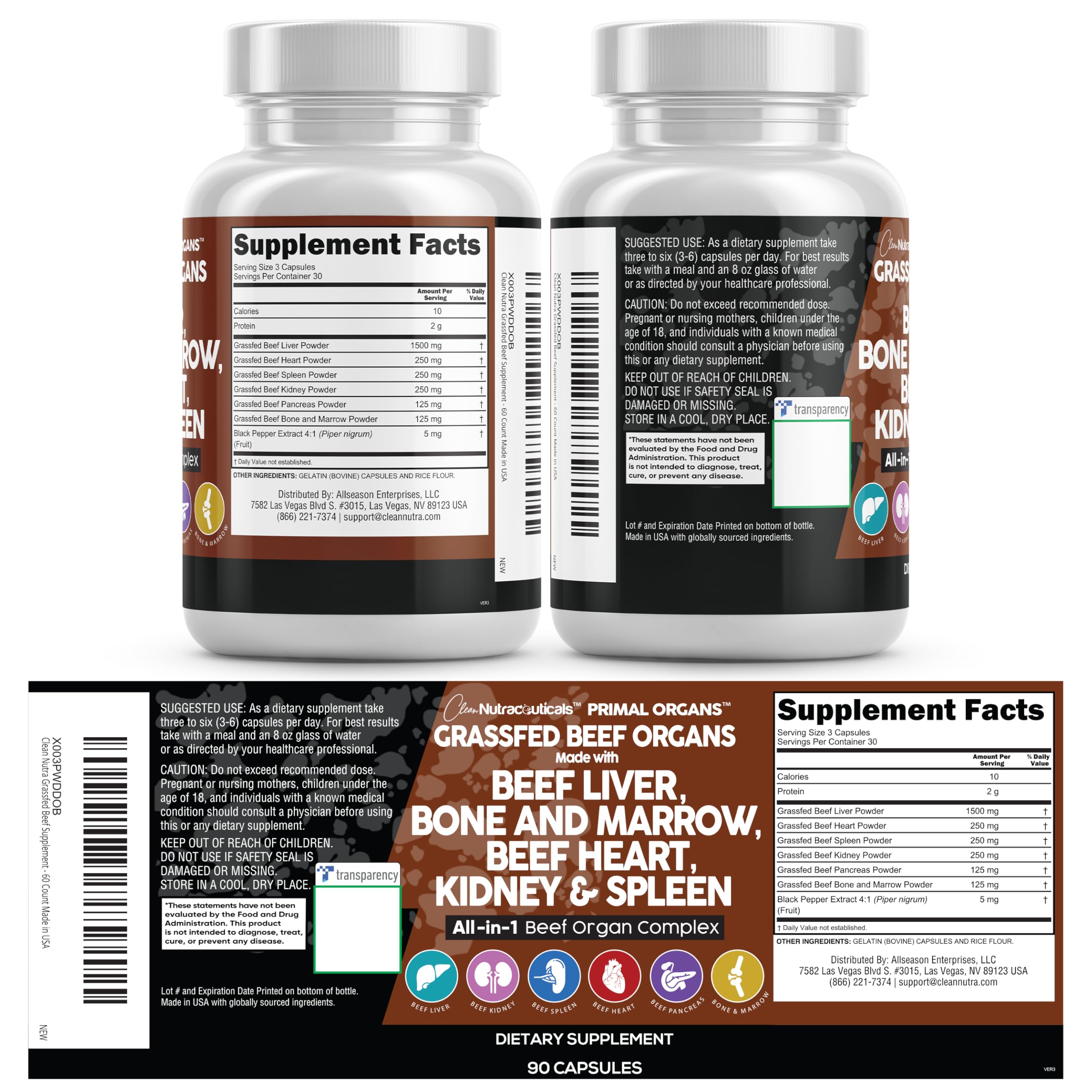 Clean Nutraceuticals cápsulas junto a desayuno, integración cotidiana