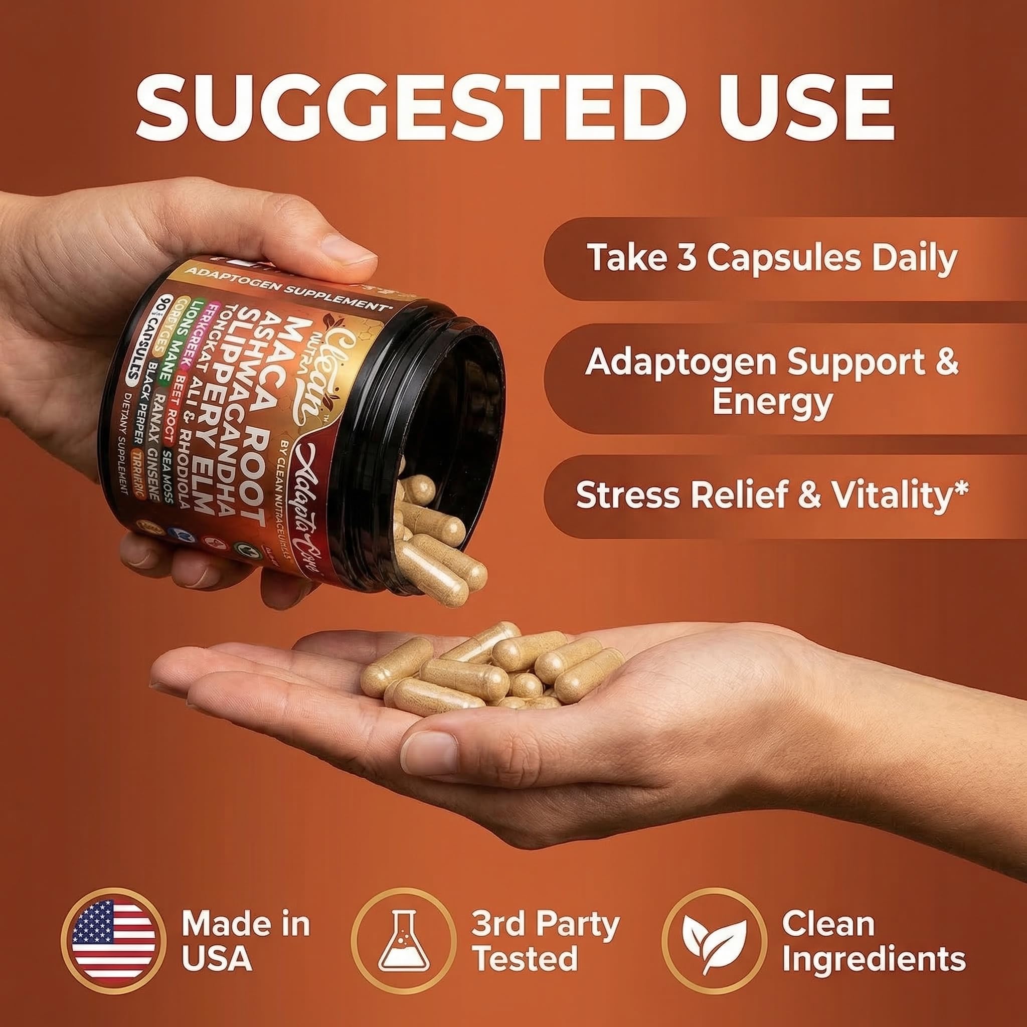 Clean Nutraceuticals suplemento en cocina listo para rutina matinal saludable