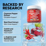 Clean Nutraceuticals corte de gomita VasoEase para mostrar textura y color