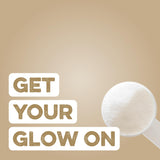 Clean Simple Eats polvo mezclado en vaso claro, disolución rápida y sin sabor