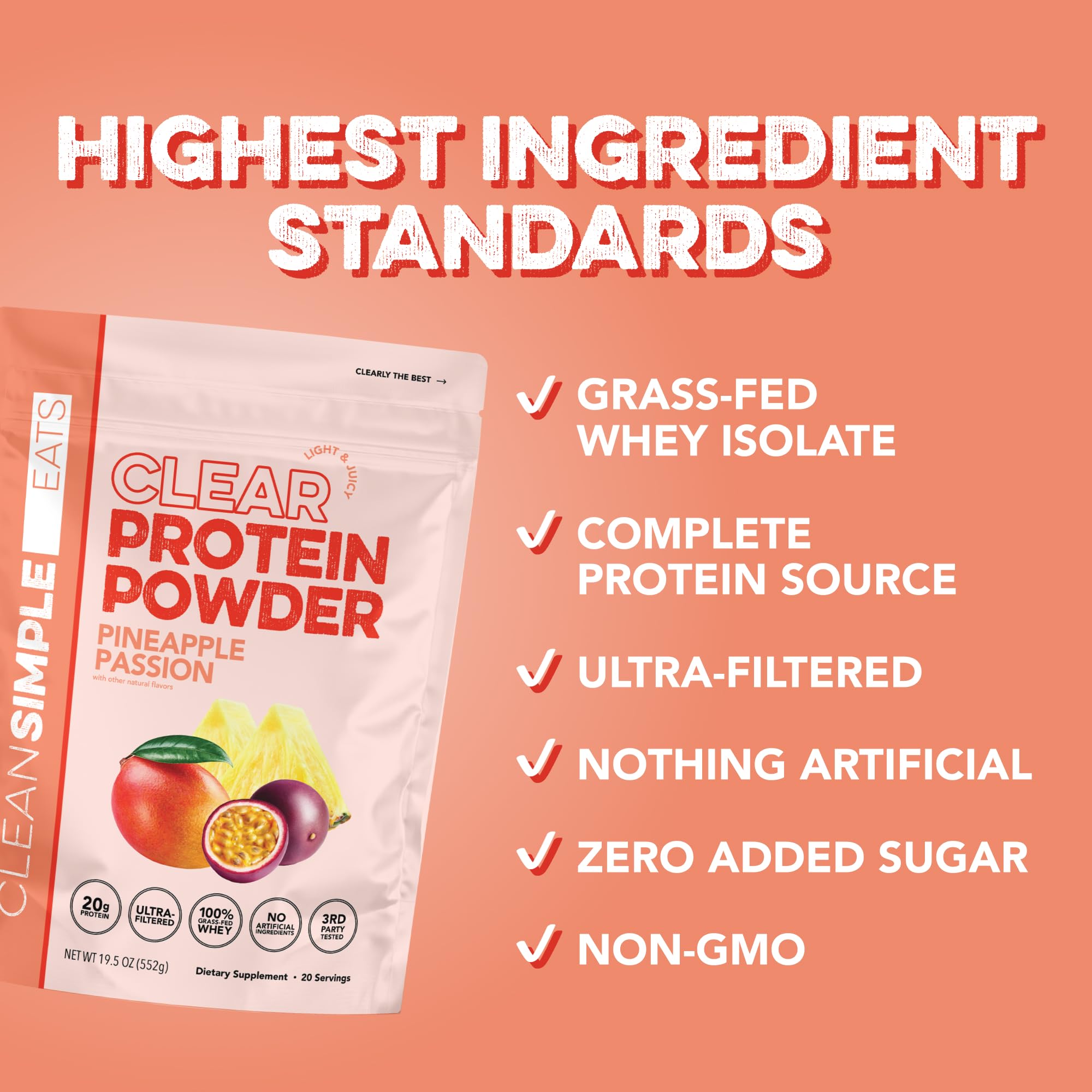 Clean Simple Eats comparación de tamaño con medida, fácil llevar