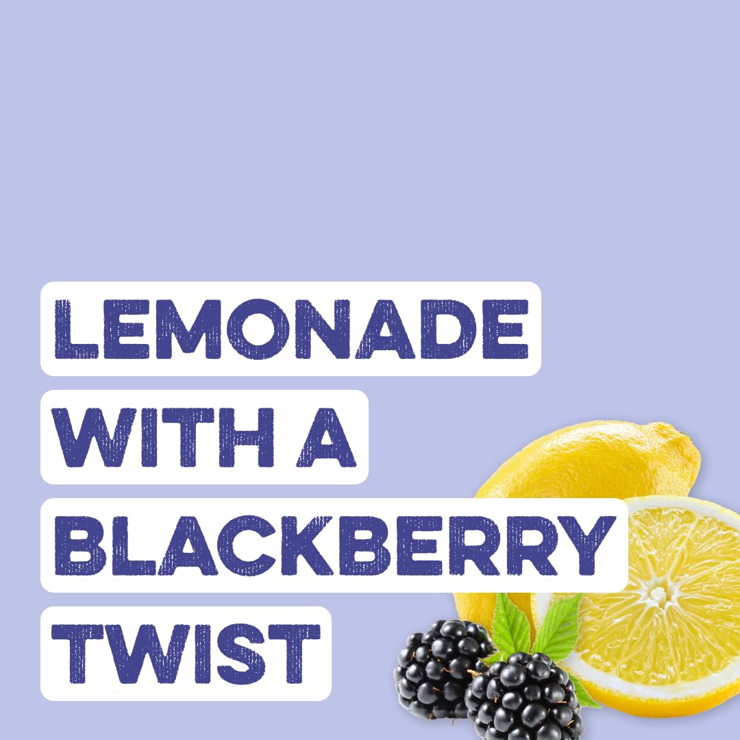 Clean Simple Eats vaso con bebida Blackberry Lemonade, refrescante y nutritiva