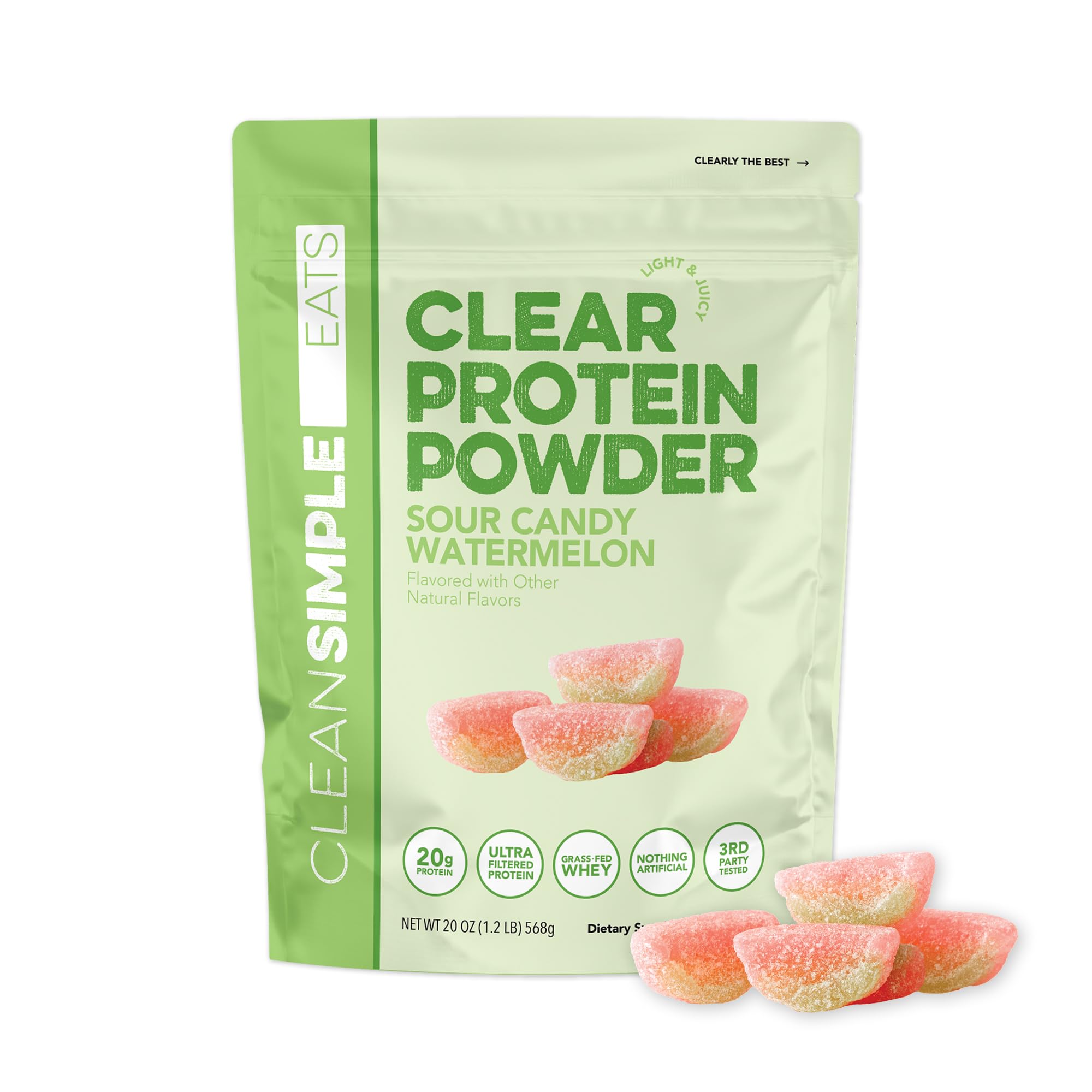 Clean Simple Eats paquete frontal mostrando diseño y beneficio refrescante