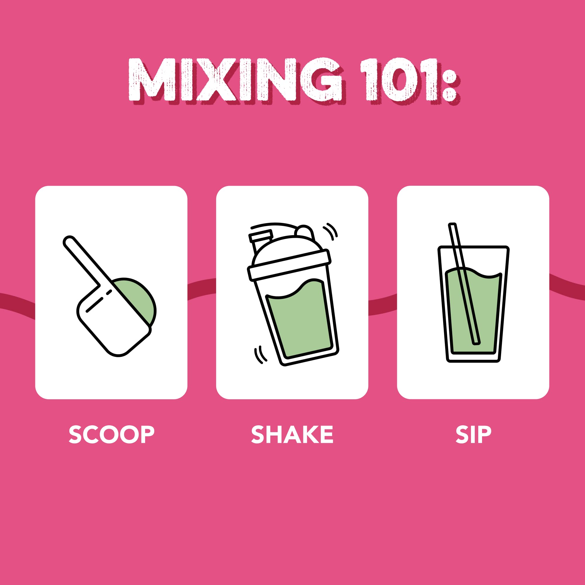 Clean Simple Eats comparación de tamaño del envase con mano