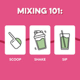 Clean Simple Eats comparación de tamaño del envase con mano