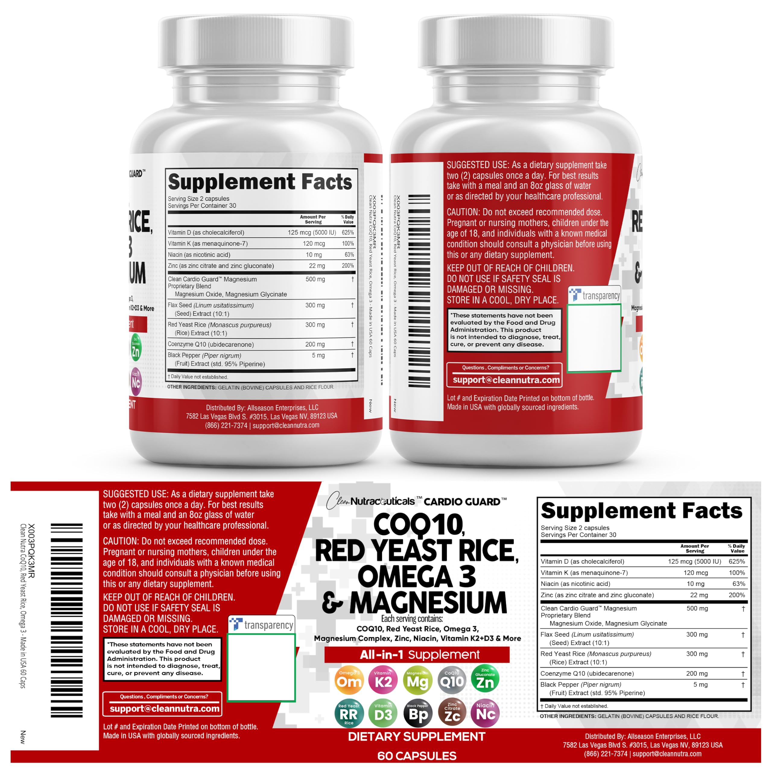 Clean Nutraceuticals caja abierta y frasco para ver presentación y contenido