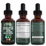 Clean Nutraceuticals frasco ThyroBloom junto a regla para comparar tamaño