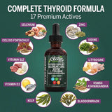 Clean Nutraceuticals persona usando gotero ThyroBloom para fácil dosificación