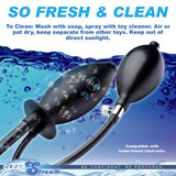 Cleanstream comparación de tamaño junto a una regla para escala clara