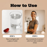 Cleantra softgel junto a vaso de agua representando uso diario sencillo