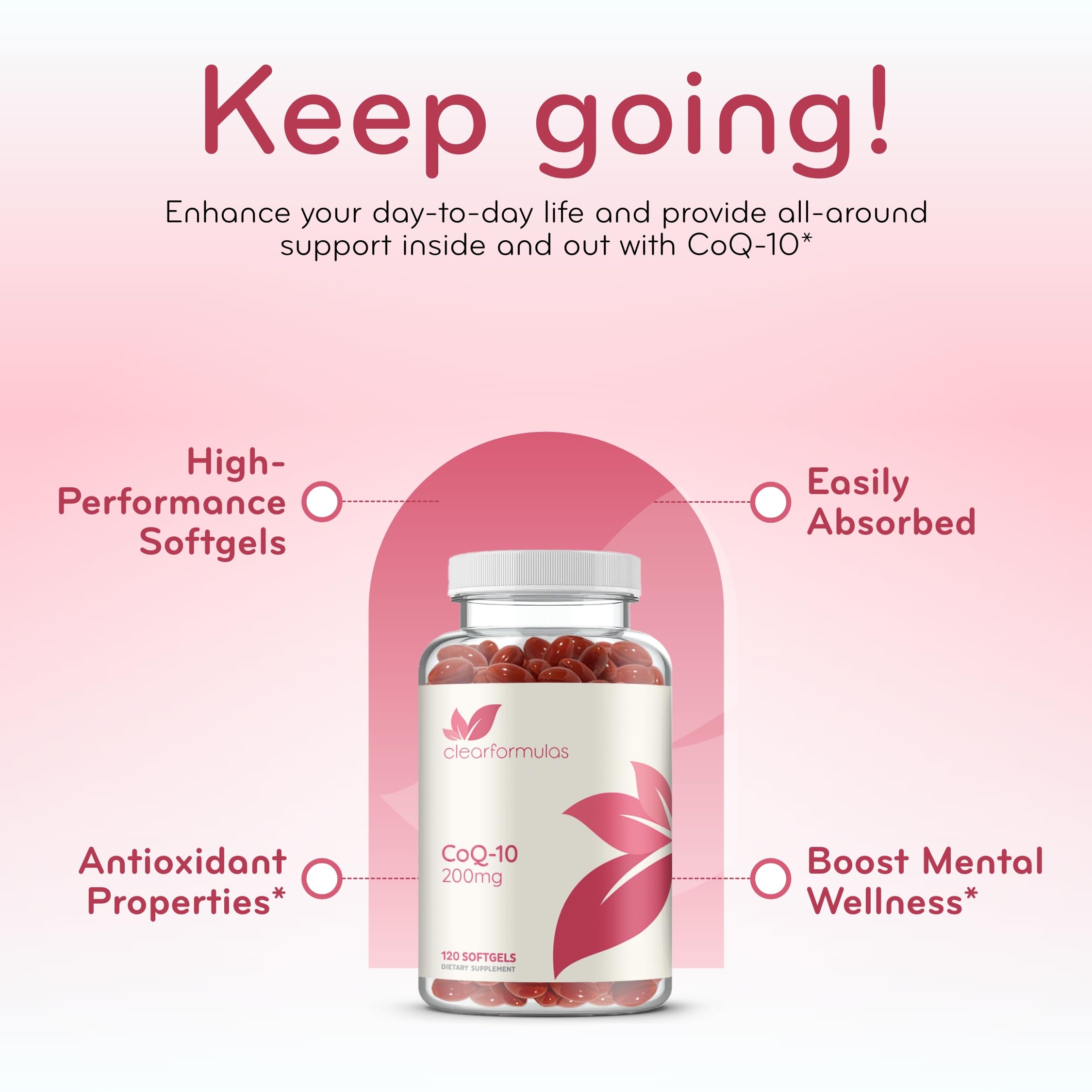 Clear Formulas etiqueta nutricional legible con ingredientes y pureza