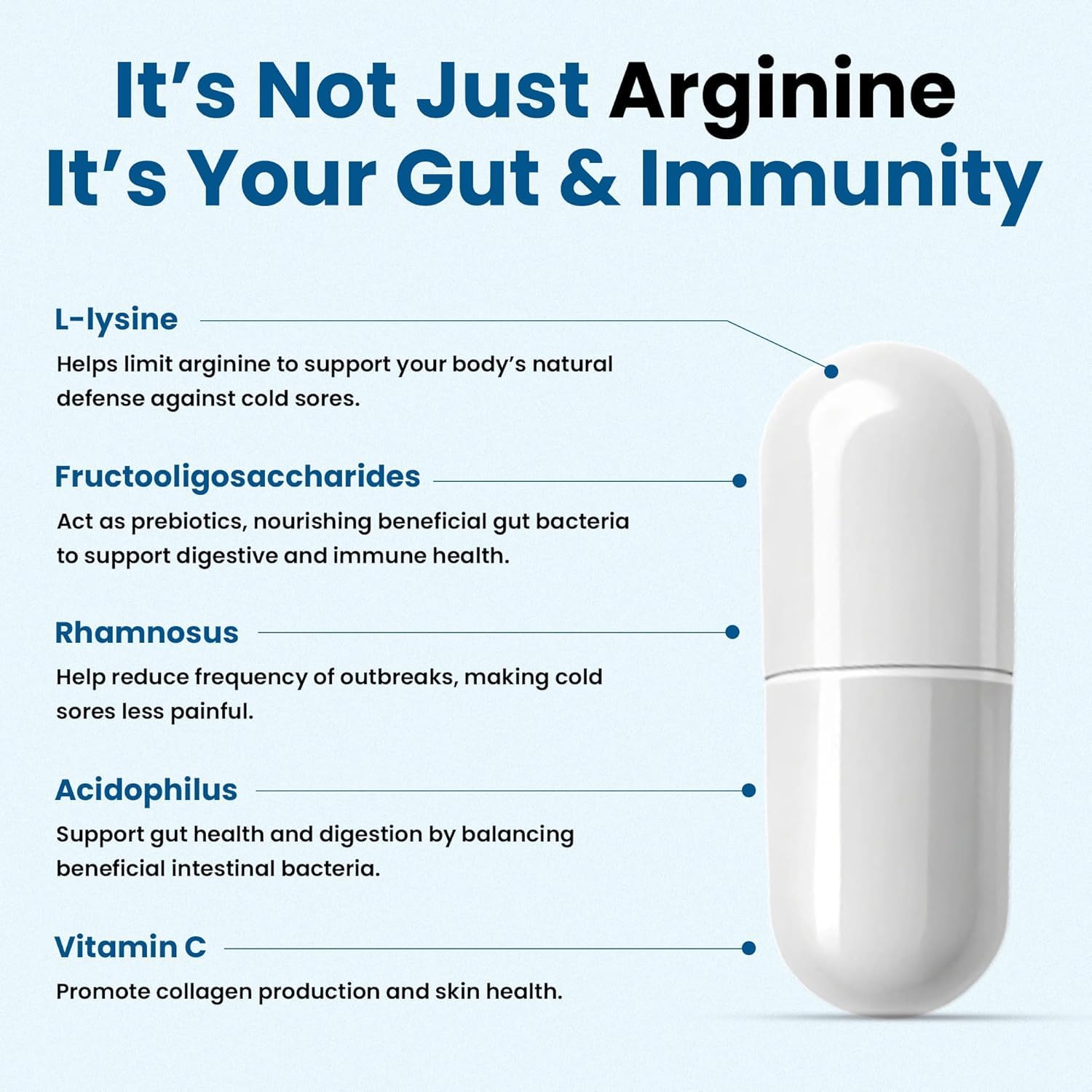 Clear Probiotics etiqueta con ingredientes clave y garantía de calidad