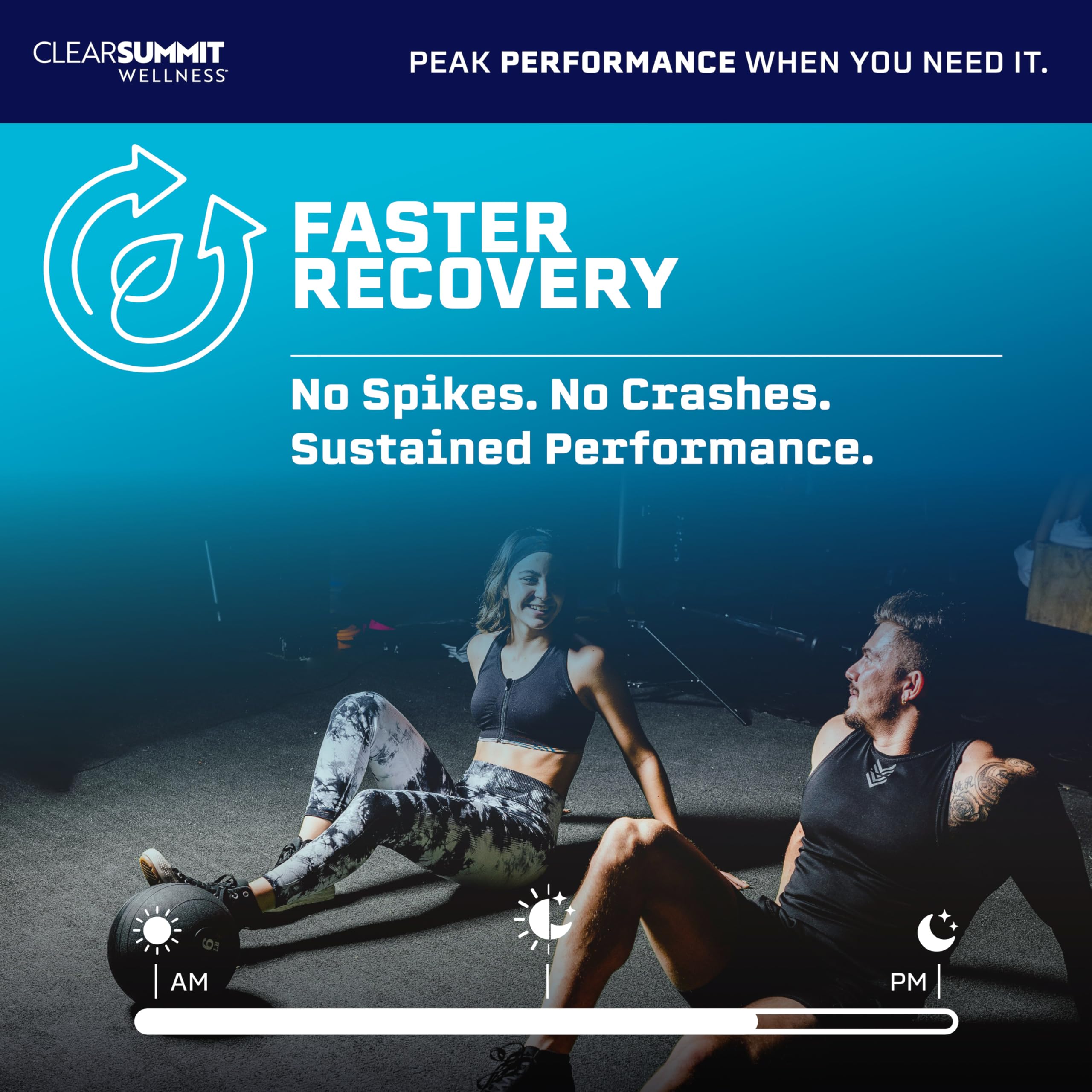 Persona en gimnasio usando ClearSummit, beneficio conveniencia durante ejercicio