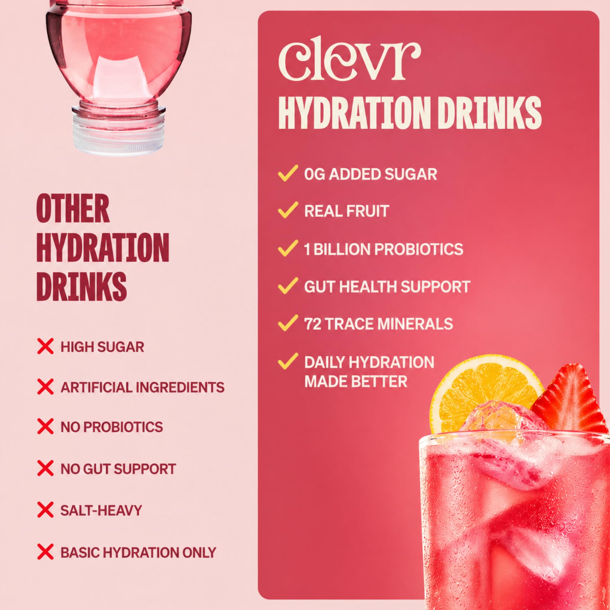 Clevr detalle de etiqueta con información nutricional clara