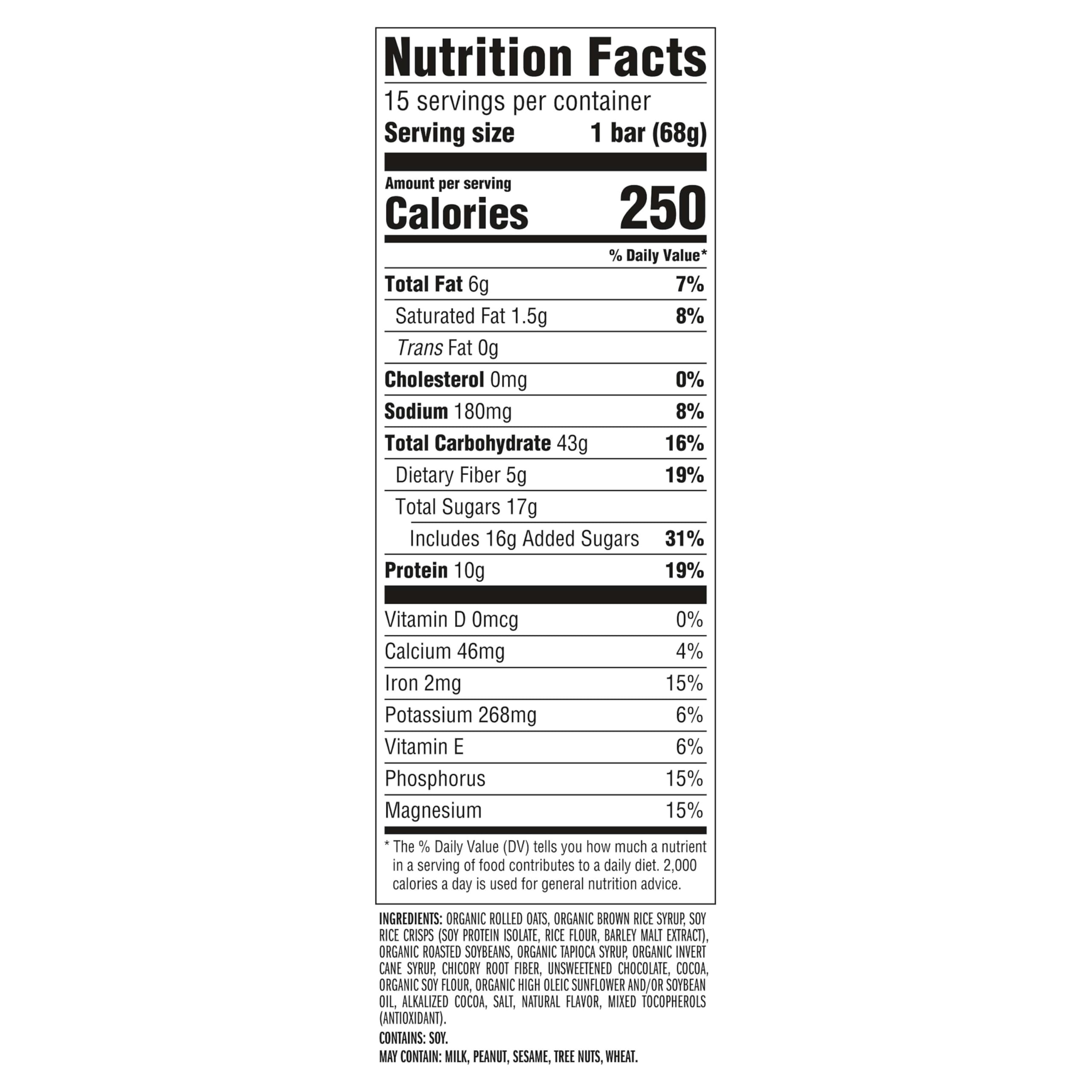 CLIF Bar caja de 15 unidades lista para almacenamiento y uso prolongado