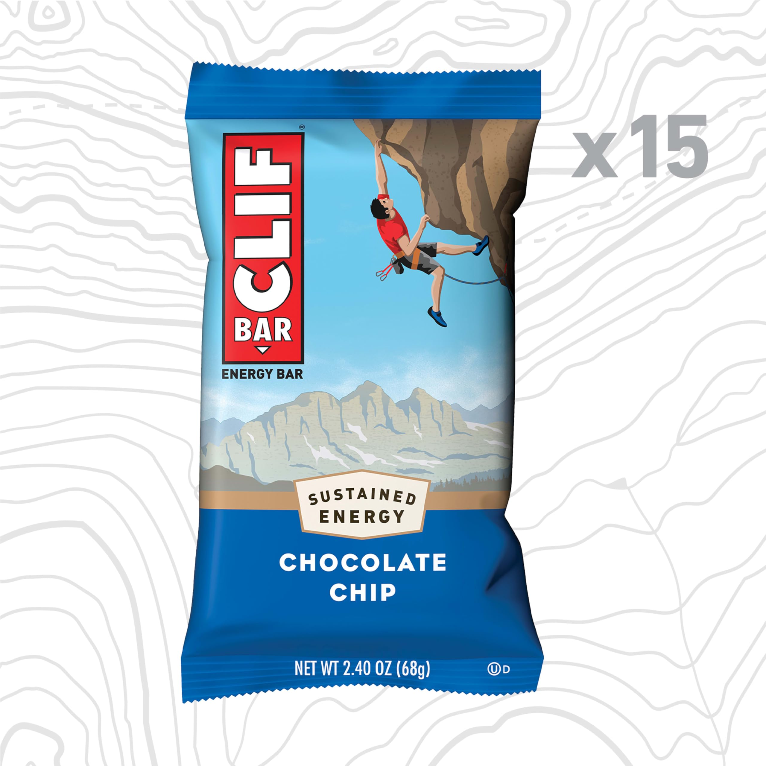 CLIF Bar textura cercana resaltando avena orgánica y masticabilidad