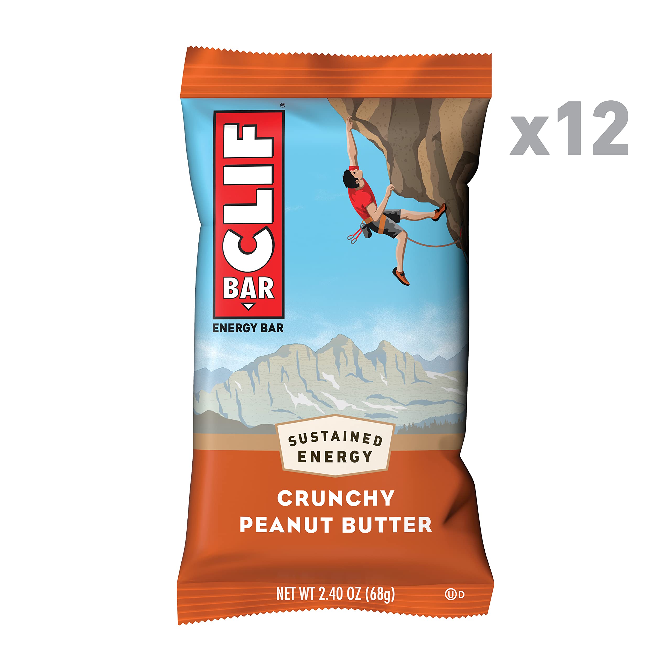CLIF Bar primer plano de textura crujiente que destaca su sabor y consistencia