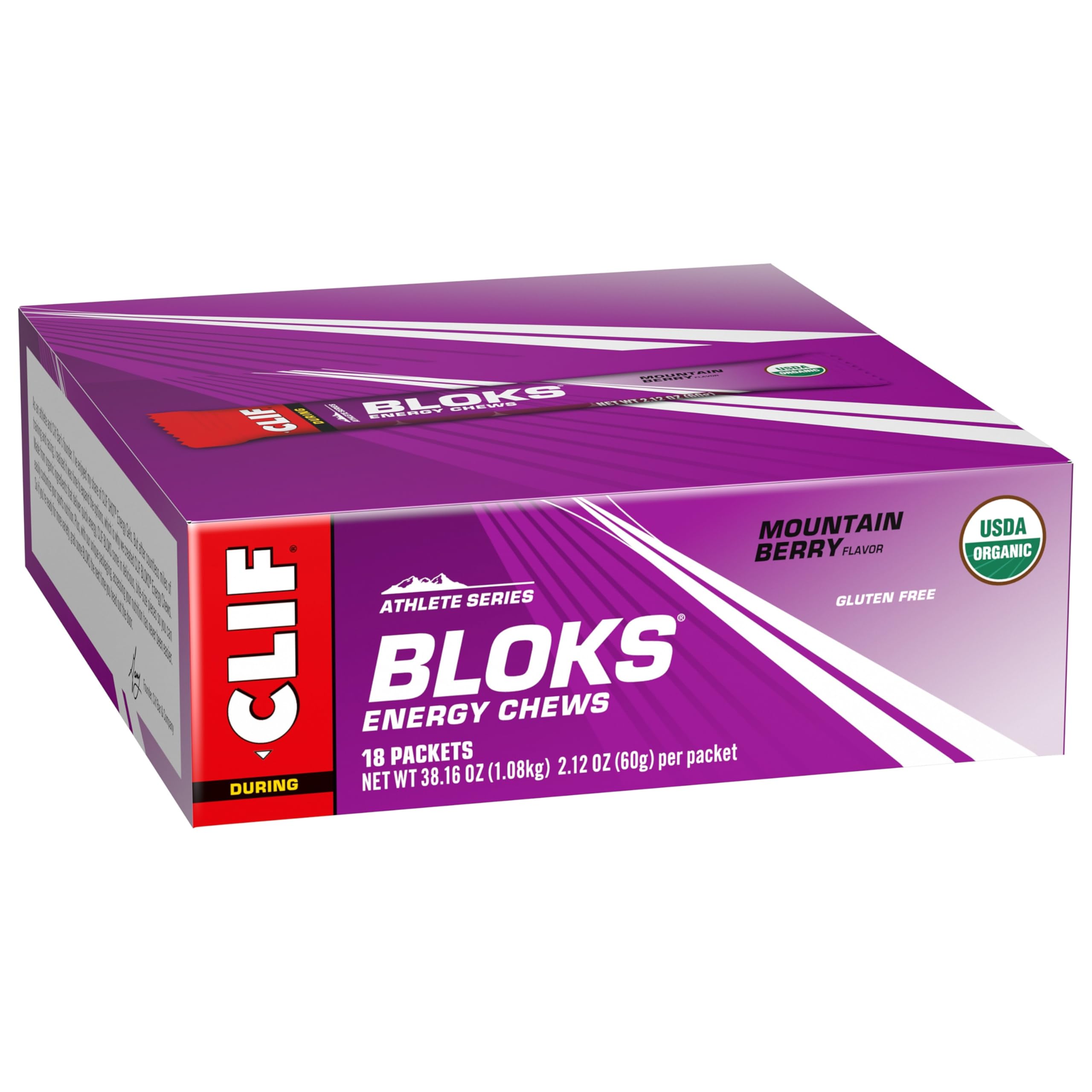 CLIF Bar CLIF BLOKS en mochila de aventura, ideal para rutas largas y actividades outdoor