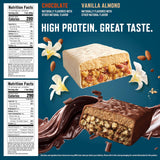 CLIF BUILDER'S primer plano del interior crujiente, proteína vegetal visible