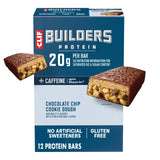 CLIF BUILDER'S empaque frontal mostrando sabor chocolate chip cookie dough y beneficios