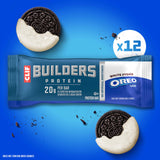 Clif Builders Bar primer plano del fudge blanco cremoso que cubre la barra