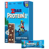 Clif Kid ZBar frente del empaque mostrando paquete de 15 unidades y facilidad de almacenamiento
