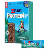 Clif Kid ZBar frente del empaque mostrando sabor chocolate menta y beneficio práctico