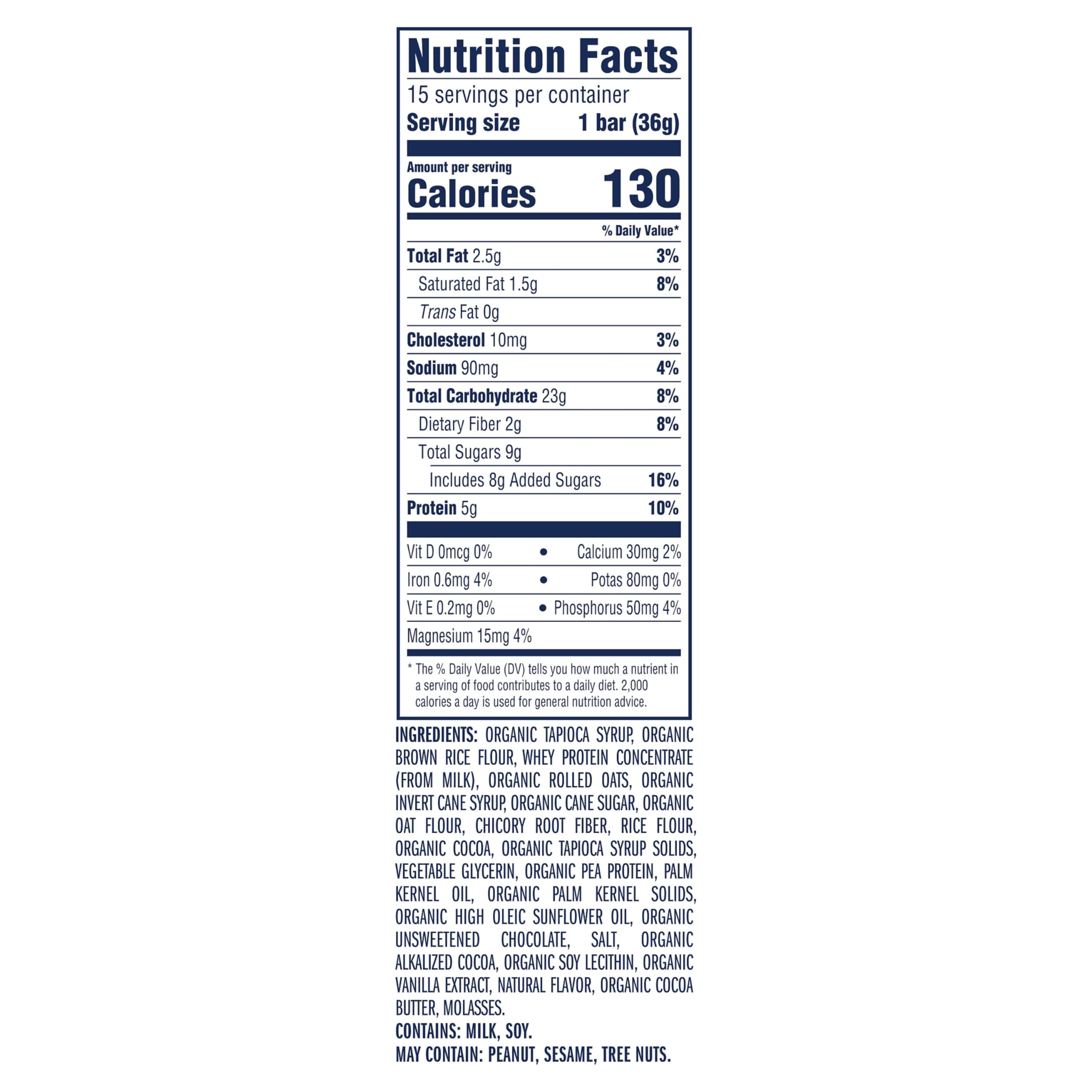 Clif Kid ZBar ingredientes avena orgánica calidad nutritiva