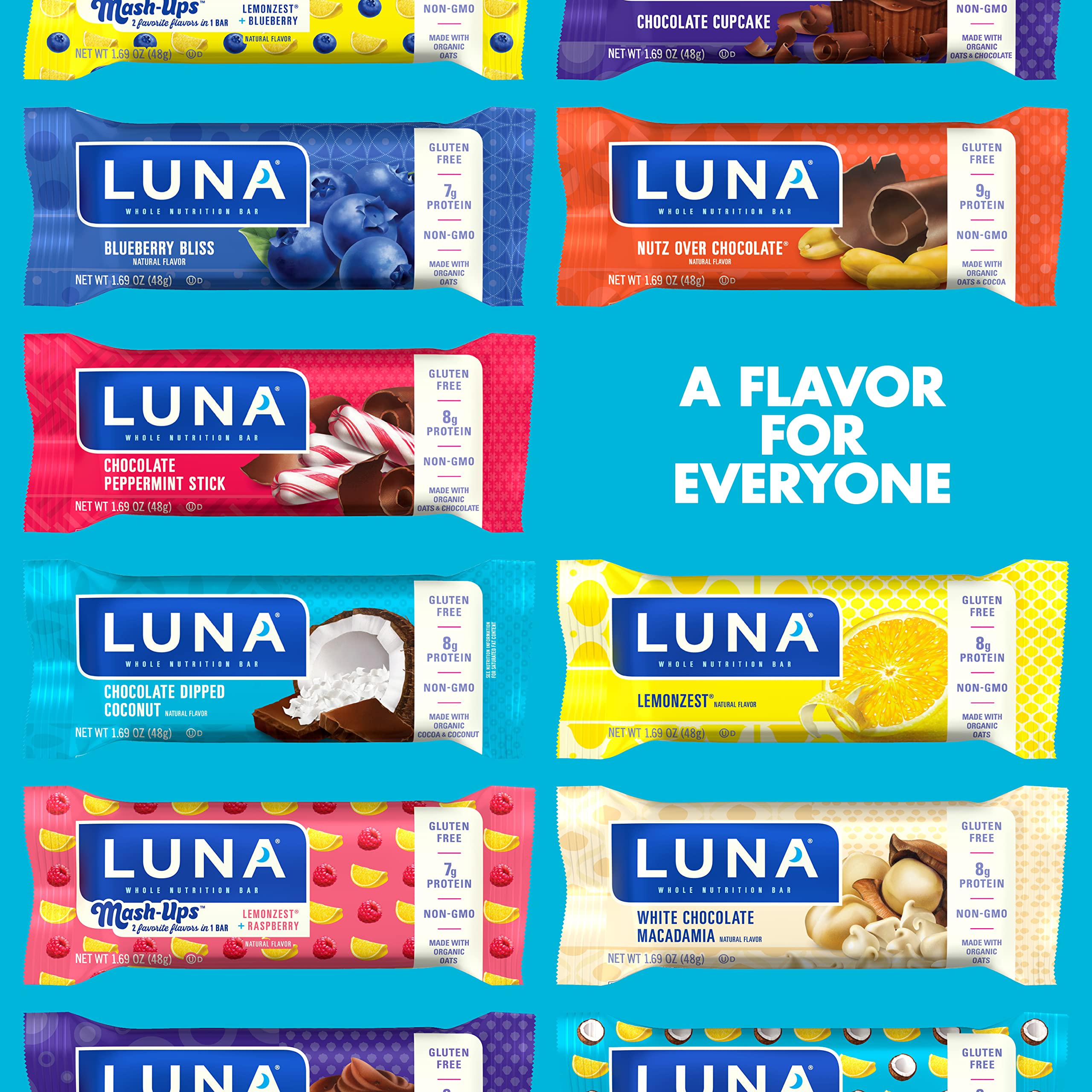 CLIF Bar LUNA BAR barra en mano para comparar tamaño y facilitar toma rápida